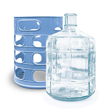 Тара 11л (стекло)  в корзине