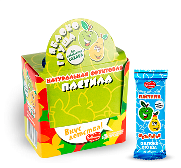 Пастилушка конфета укрупненная ГРУША, 1 упаковка/ 21 шт.