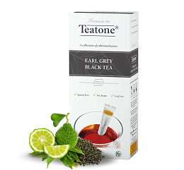 Чай Teatone черный с бергамотом 15шт/уп*1,8г 